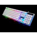 ZGB G21 104 toetsen USB Bedraad Mechanische Kleurrijke achtergrondverlichting Kantoor Computer Toetsenbord Gaming Keyboard (Wit)