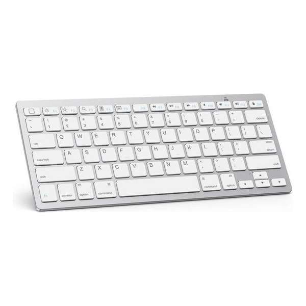 Wireless Bluetooth Keyboard geschikt voor IOS, Android en Windows - Wit