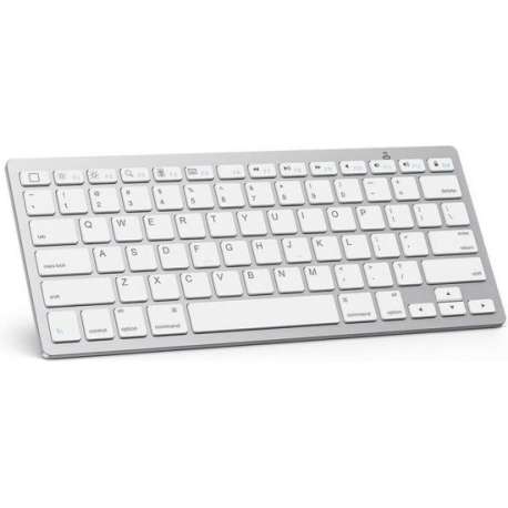 Wireless Bluetooth Keyboard geschikt voor IOS, Android en Windows - Wit