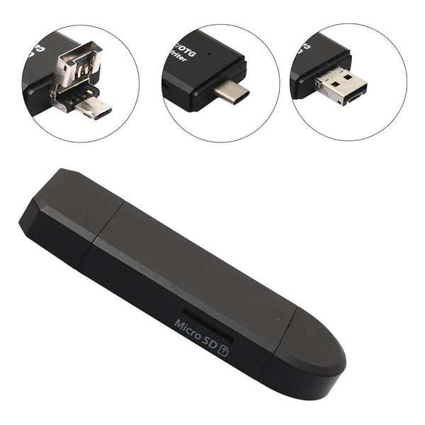 USB multifuntionele kaart lezer Micro SD , SD , 4 in 1 en type C