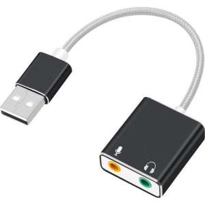 Externe USB audio,   geluidskaart, geluidsadapter adapter voor PC, laptop, MAC - gewone USB aansluiting