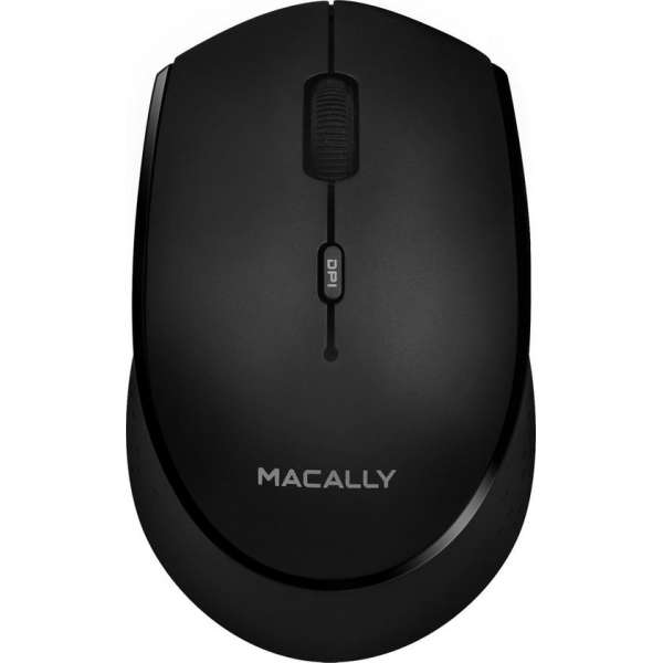 Macally BTEZMOUSEBAT-B oplaadbare optische Bluetooth-muis (Zwart)