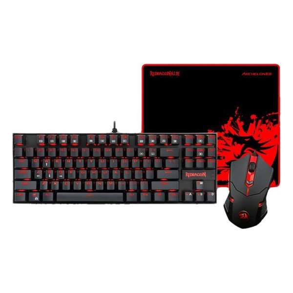 Redragon K552-BA 3 in 1 Pro Gaming set ( Mechanical compact gaming keyboard + M601 Gaming Muis + ARCHELON Gaming Mouse Pad)