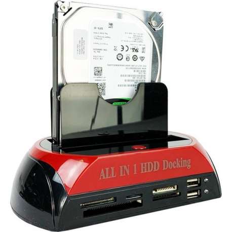 All in 1 HDD Dual Docking Station Backup IDE HDD Card Reader