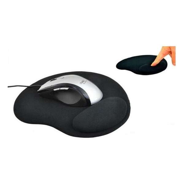 Ergonomische Comfort Gel Muismat Met Polssteun - Antislip - Zwart