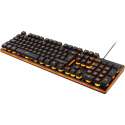 DELTACO GAM-021UK Gaming toetsenbord QWERTY - Anti-Ghosting USB - Oranje achtergrondverlichting