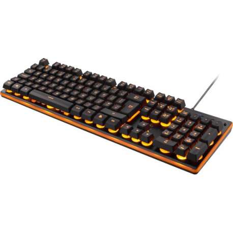 DELTACO GAM-021UK Gaming toetsenbord QWERTY - Anti-Ghosting USB - Oranje achtergrondverlichting