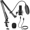 Tonor Q9 Microphone Stand + USB Condenser Microphone