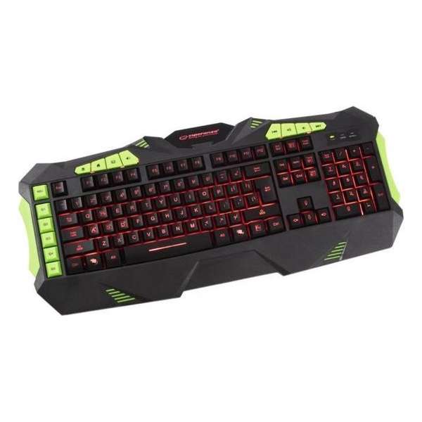 Gaming Toetsenbord Qwerty Mechanisch – Game Keyboard met 7 Kleuren LED Verlichting voor PC / Computer, Laptop