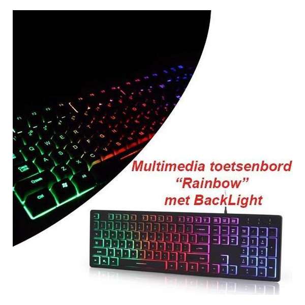 Multimedia toetsenbord “Rainbow” met BackLight