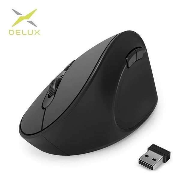 Delux M618SE Draadloze Ergonomische muis (1600 DPI)