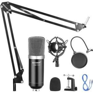 Neewer USB Microfoon | Microfoon Arm | Streaming | Podcast | Youtube | PC | Plug & Play | Zwart