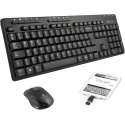 NGS Epsilon Kit - RF Draadloos Toetsenbord - QWERTY - Draadloze keyboard - Draadloze muis - Zwart - Combinatie set