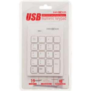 Numeriek USB Toetsenbord - 19 toetsen - MaxXter - Wit