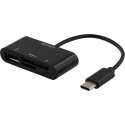 Deltaco UCR-155 USB-C kaartlezer SD (SDXC) en Micro-SD (SDXC) card reader