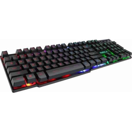iMICE AK-600 Bedraad USB Drijvende Keycap-tekens Glow Backlit Gaming Keyboard (zwart)
