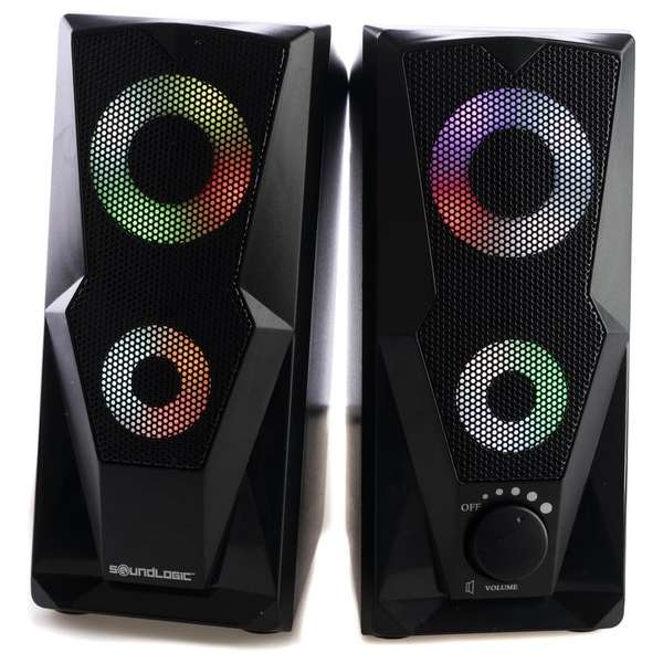 Soundlogic Draadloze Gaming Speakers * 7 kleuren LED verlichting * Bluetooth
