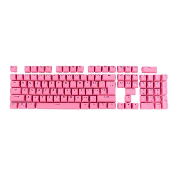 104 toetsen Double Shot PBT Backlit Keycaps voor mechanisch toetsenbord (roze)