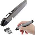2 4 GHz 500 / 1000cpi Wireless Pen muis met USB Mini ontvanger  transmissie afstand: 10m (Gray)(grijs)