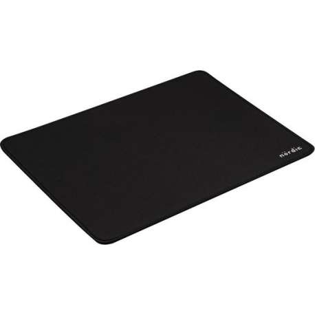 NÖRDIC GAME-N1044 – Gaming muismat, 350x270x3mm, design, antislip rubberen onderkant, stoffen bovenkant, gestikte randen, zwart