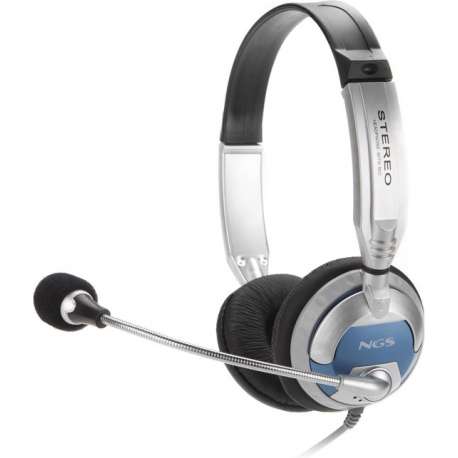 NGS MSX6Pro Headset - Grijs/Blauw - Koptelefoon - Microfoon - Hoofdtelefoon