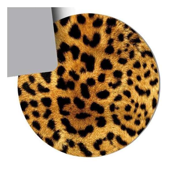 Muismat Trendy Tijgerprint| Muismat Rond Rubber | Mousepad 20 x 20 cm |