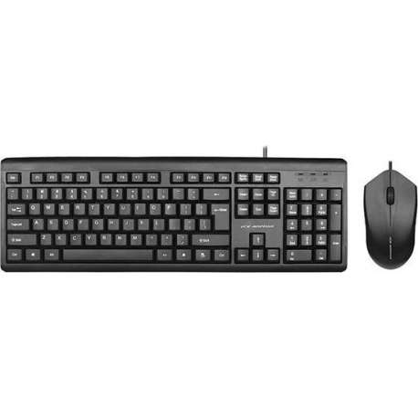 Toetsenboord - Keyboard BT190 - bedraad - Kabel - met muis -USB - QWERTY Zwart voor Computer / PC