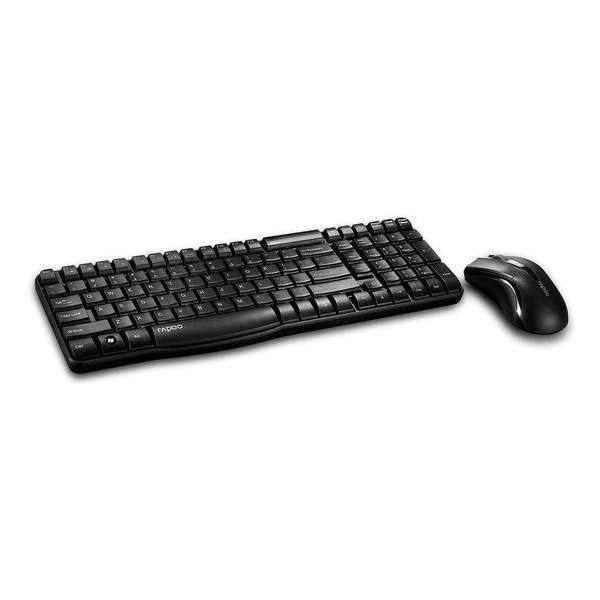 Rapoo X1800S Wireless Keyboard + Mouse Desktopset - Black (draadloos)