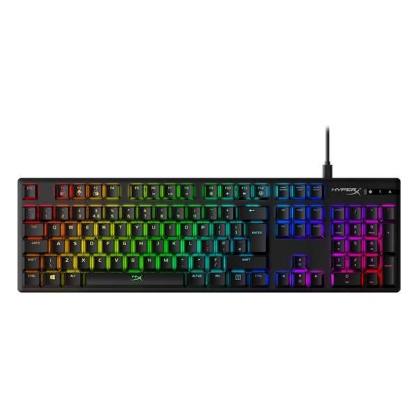 HyperX Alloy Origins RGB Mechanisch Gaming Toetsenbord - QWERTY - HyperX Red - Zwart