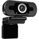 NÖRDIC EC-A258, Webcam met microfoon voor PC, laptop, Webcamera HD 1080p, zwart