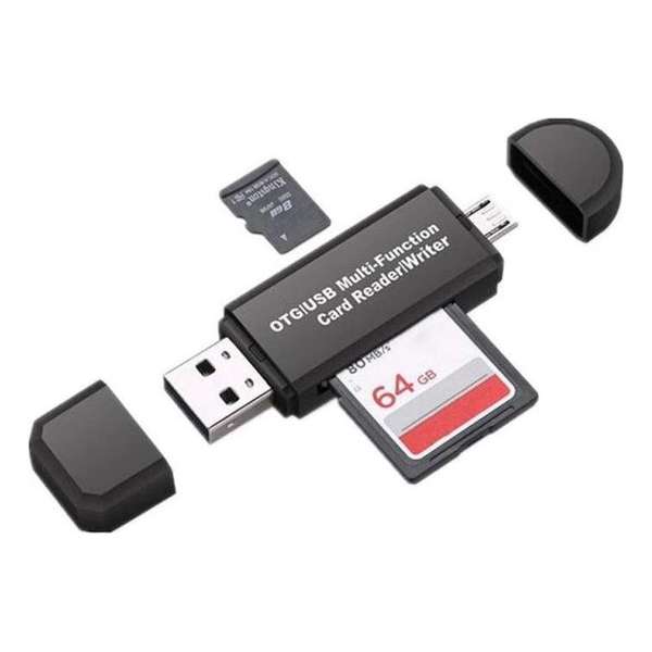 2 in 1- Micro-USB -  USB- Card Reader/Writer