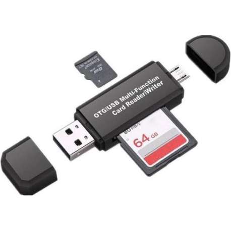 2 in 1- Micro-USB -  USB- Card Reader/Writer