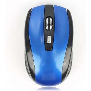 DVSE - Draadloze muis 2.4Ghz optische muis geschikt voor laptop & pc Blauw