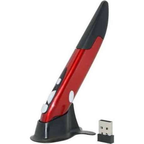 PR-03 2.4G USB-ontvanger Verstelbare 1600 DPI Draadloze Optische Pen Muis voor Computer PC Laptop Tekening Onderwijs (Rood)