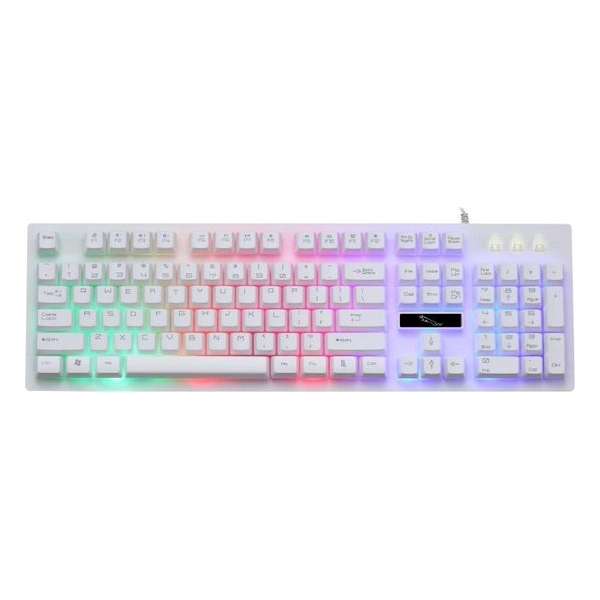 ZGB G20 104 toetsen USB Bedraad Mechanische RGB Backlight Computertoetsenbord Gaming Keyboard (Zwart)