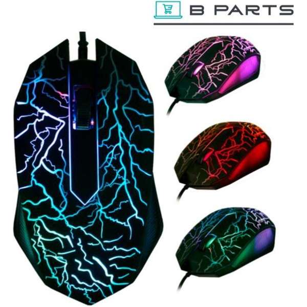 BParts -  Lightning Gaming muis - Gaming - 3200 DPI - Zwart