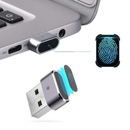 USB Vingerafdruk lezer / Fingerprint scanner AI150 - Veilig Inloggen - Compact & Duurzaam - Spacegray - Windows Hello