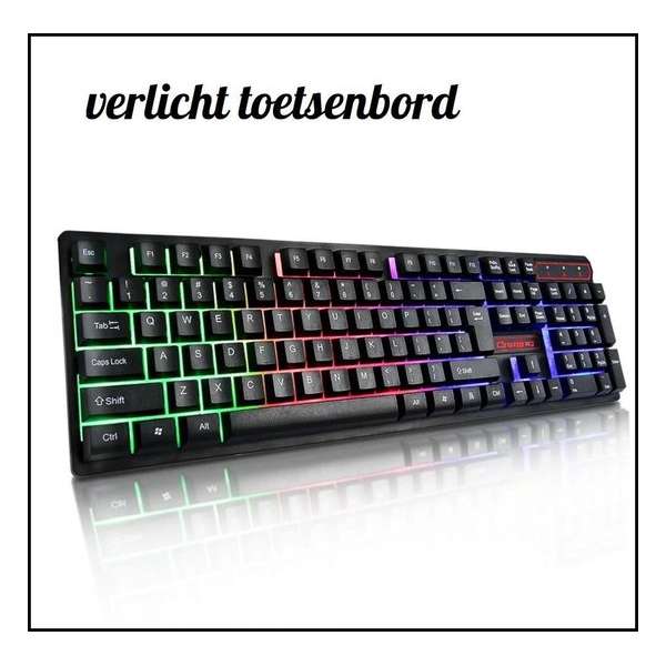 verlicht toetsenbord | gaming toetsenbord | USB | waterdicht