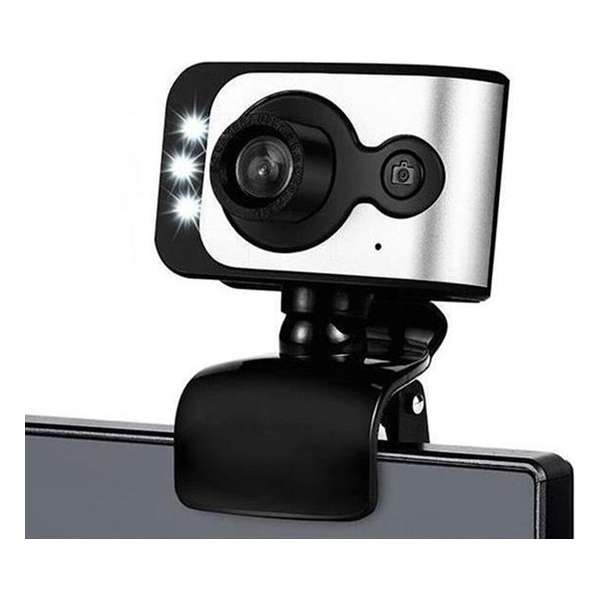 NUOXI EC-C100, Mini camera, USB webcam met microfoon voor PC, laptop, Webcamera HD 480p, zwart/ grijs