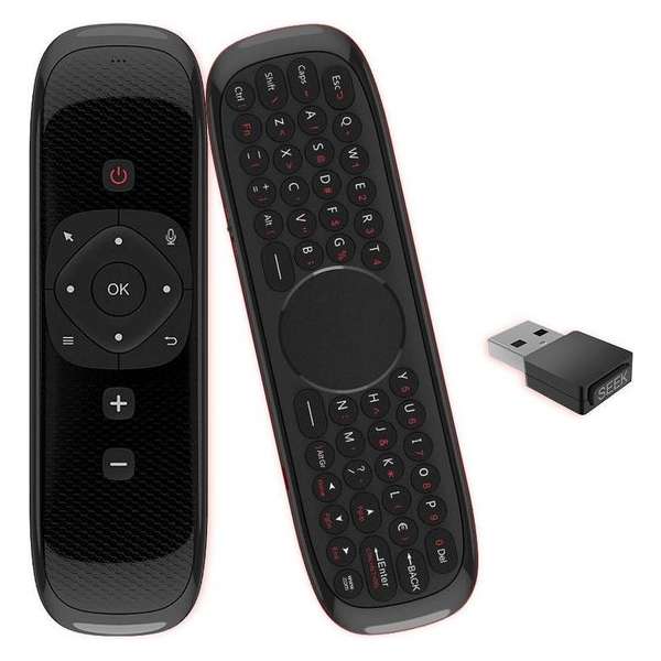 WeChip W2 Air Mouse & QWERTY toetsenbord met Voice Recorder | 2.4 Ghz USB adapter