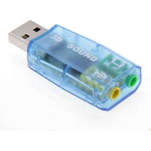 USB DSP 5.1 Externe Geluidskaart Adapter Mono Kanaal (Willekeurige levering kleur)