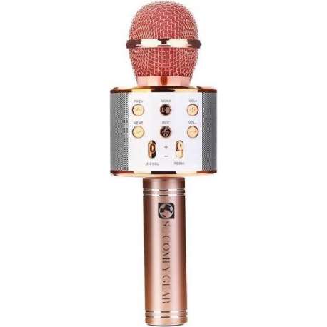 Karaoke Microfoon - Draadloos - Bluetooth Verbinding - Rosékleurig - Voor de gezelligste feestjes