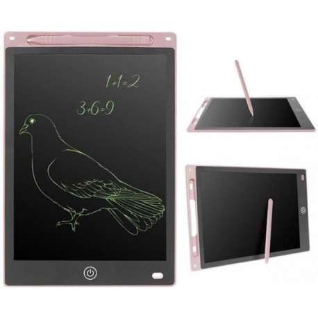 Tekentablet voor kinderen, schrijfbord met LCD scherm,Grafisch, ROZE, 10 Inch