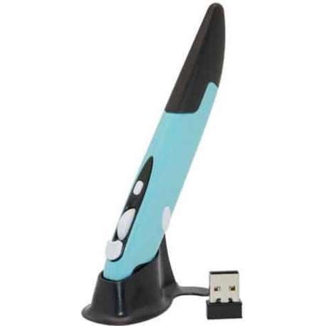 PR-03 2.4G USB-ontvanger Verstelbare 1600 DPI Draadloze Optische Pen Muis voor Computer PC Laptop Tekening Onderwijs (Blauw)