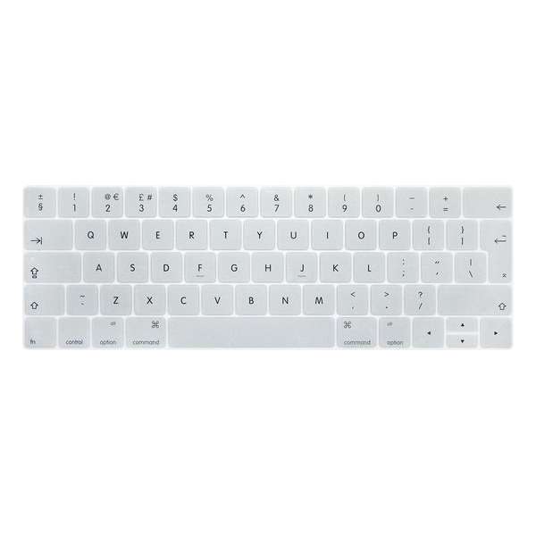 Toetsenbord Cover voor New Macbook met Touch Bar 13/15 inch 2016/2017 - Siliconen - Zilver