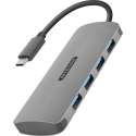 Sitecom USB-C Hub 4-port - USB-C naar 4x USB Hub - Grijs