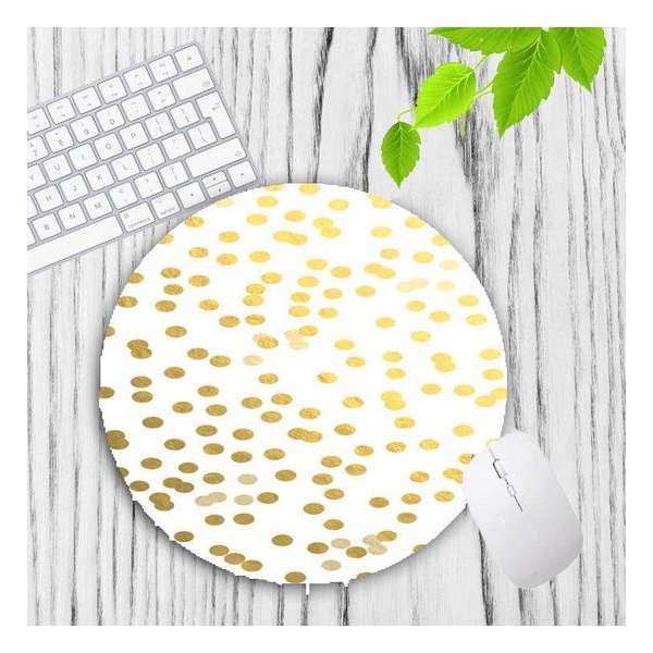 Muismat Golden Dots| Muismat Rubber | Mousepad 20 x 20 cm