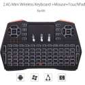 DrPhone VTI8+ Wireless Toetsenbord + Touchpad met Backlit - RF 2.4G Draadloos – QWERTY + muis + multimediabediening + DPI