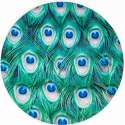 Moodadventures | Muismatten | Muismat Rond Turquoise Pauwenveren | 20x20