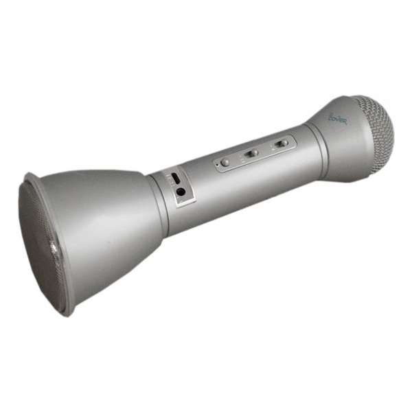 Karaoke microfoon bluetooth draadloos met ingebouwde speaker. Overal Karaoke, met  echo functie, zilver , merk i12Cover